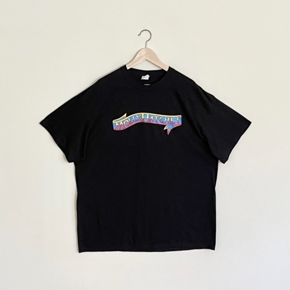 NEW Molly Hatchet Classic Logo Black Rock Band T Shirt Adult size 2XL